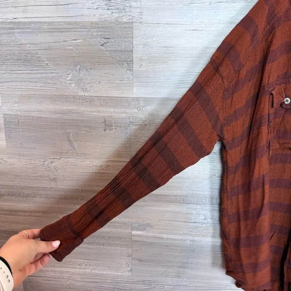 Free People "We The Free" Striped Button Down - Picture 4 of 7